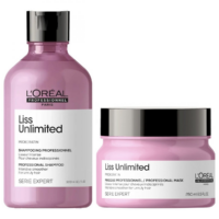 Pack Liss Unlimited Loreal Antifrizz  Shampoo 300ml y Máscara