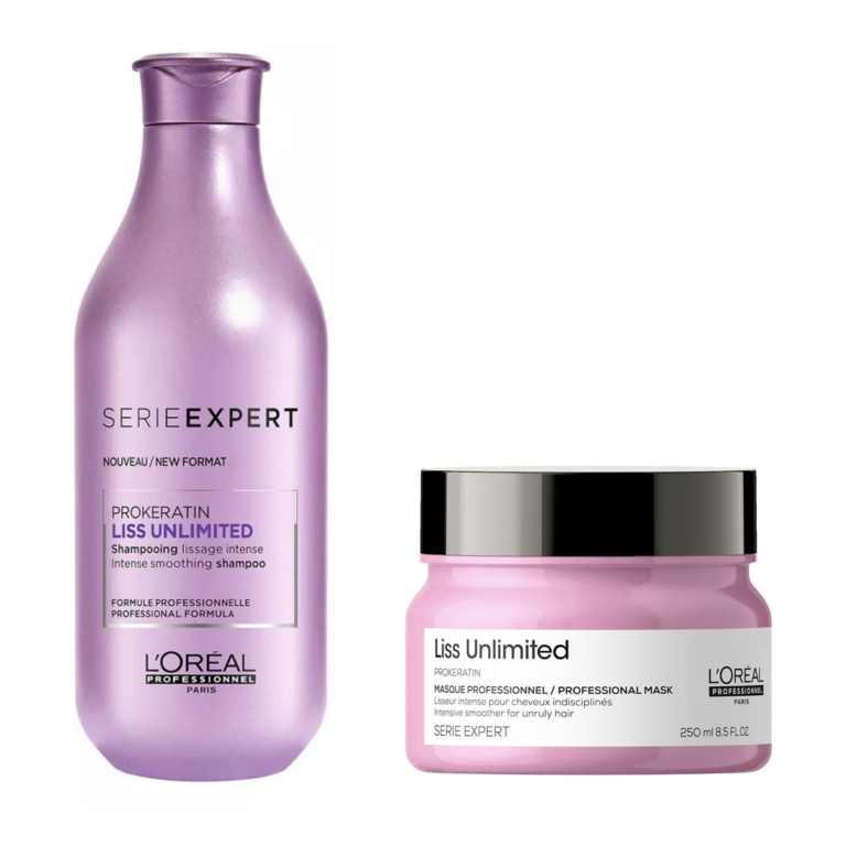 Pack Liss Unlimited Loreal Antifrizz Shampoo 300ml y Máscara essenz