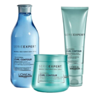 Pack Curl Contour Shampoo 300ml, Máscara y Crema de Peinar Rulos Loreal