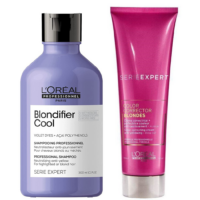 Shampoo Blondifier Cool y Corrector de Rubios Loreal