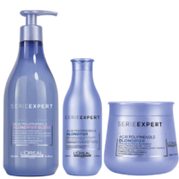 Pack Blondifier Shampoo Gloss 500ml, Acondicionador y Máscara