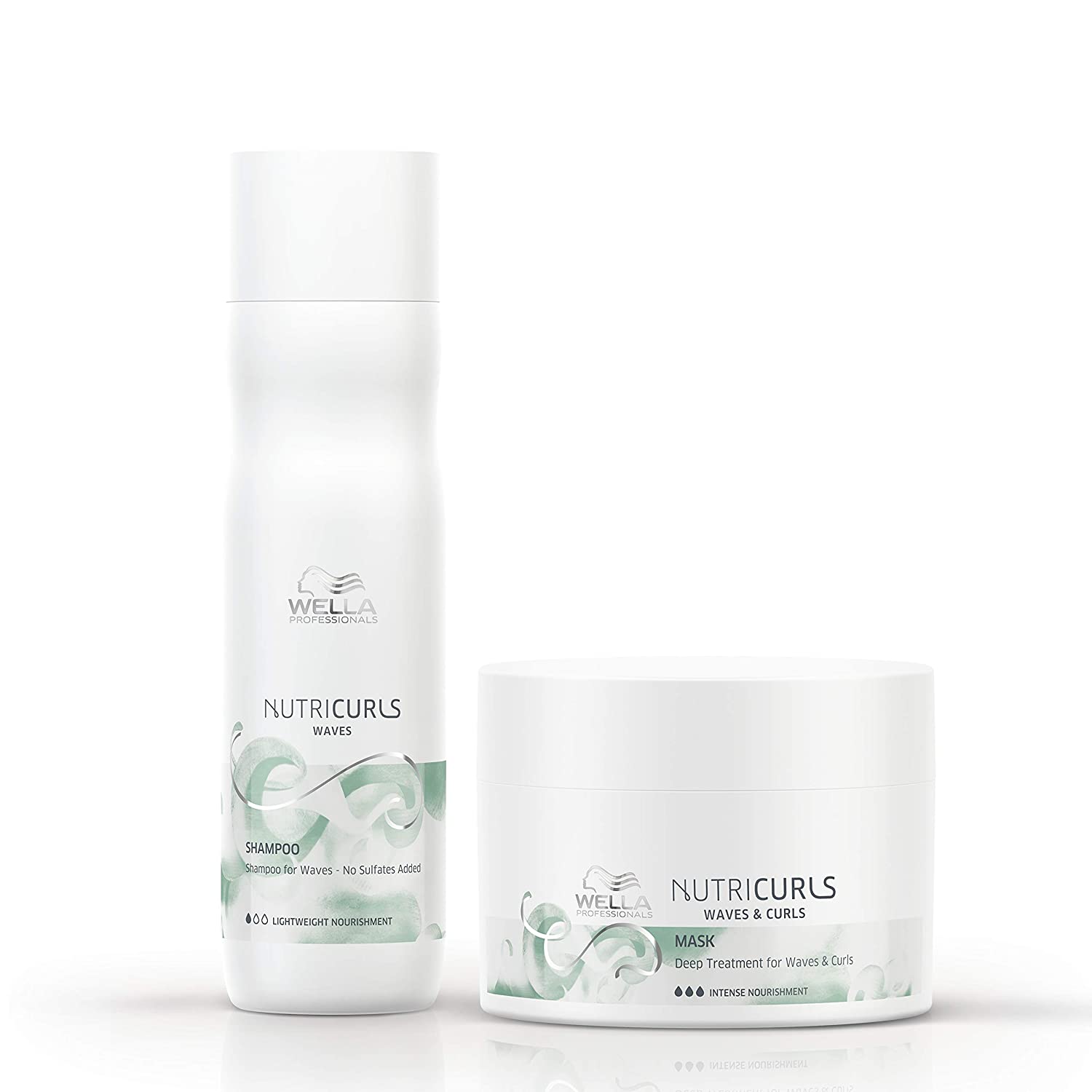 Pack Nutricurls Shampoo 250ml y Máscara 150ml Wella - essenz