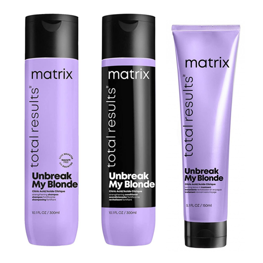 Pack Unbreak My Blonde Matrix Shampoo, Acond. y Leav In